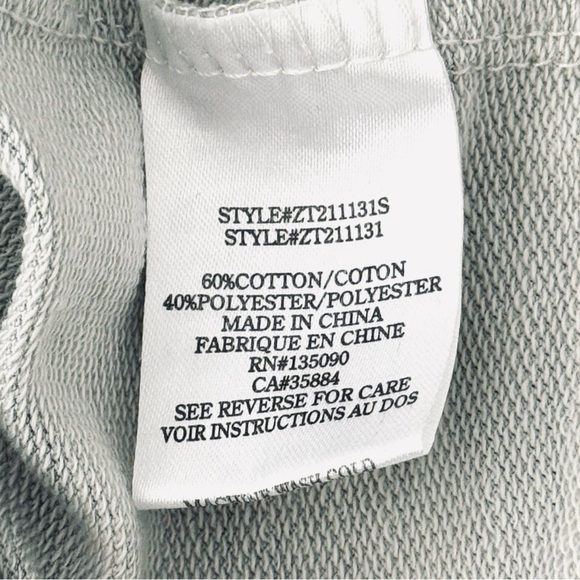 Z SUPPLY Size XS Baby French Terry Gray Camo V-Neck Weekender - Picture 7 of 7